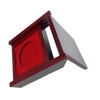 Vente directe usine : Boîte de collection en bois haut de gamme faite à la main pour la rangement de pièces commémoratives, médailles, lingots d'or, pièces de monnaie en argent et badges