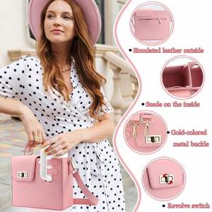 Bolso de Mano de Lujo para Mujer, Diseño Clásico en Cuero PU con Patrón de Letras, Porta Botella de Agua, Funda Personalizada para Taza, Bolso Bandolera - Product Image 4