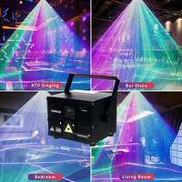 Igracelite 2W, Luz Láser para Espectáculos con Control Remoto por Aplicación, DMX512, RGB a Todo Color, Animación Láser