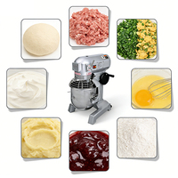 Accessoire Hachoir à Viande Mélangeur Agitateur avec Cuve en Acier Inoxydable de 5-8 kg de Capacité, 3 Vitesses, Moteur 110V pour Restaurants Américains