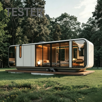 Capsule de type B de 6 m, maison en forme de cabine Apple, maison préfabriquée modulaire portable et mobile pour hôtel, complexe hôtelier, bureau, glamping résidentiel