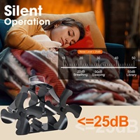 Ventilateur de poêle silencieux VODA à double moteur, 3 pales, alimenté par la chaleur, non électrique, écologique, pour poêle à granulés de bois