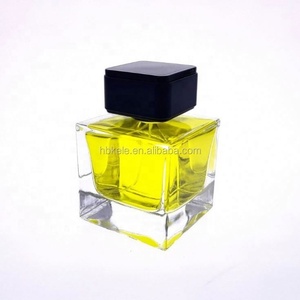 Square Rectangle Empty Transparent 50ml <b>Perfume</b> Glass <b>Bottle</b> With Round Black Cap - Product Image 6