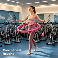 Aro de Hula Inteligente con Peso, Resistente a Impactos, para Fitness, Entrenamiento de Cintura y Pérdida de Grasa, para Adultos, Hombres, Mujeres, Estudiantes y Niños