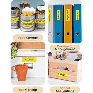 Cinta de Etiquetas Compatible con <span class=keywords><strong>Brother</strong></span> Tze-651 (24 mm, Negro sobre Amarillo) - Product Image 5