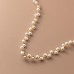 Collier en argent S925, design frais et original, exquis et simple, avec pendentif en perles, Y01816, colliers à perles tendance - Product Image 3