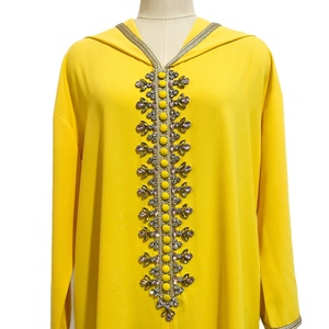 Robe de Ramadan à capuche pour femmes, Abaya, dubaï, turquie, Robe musulmane, Kaftan, diamants, Robe pour femmes, <span class=keywords><strong>Djellaba</strong></span> islamique, nouvelle collection - Product Image 1