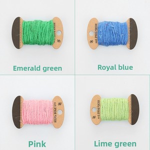 Cordon en jute coloré de 2 mm x 10 m, en paquet, fait main, pour usage industriel, matériel de bricolage, corde décorative, ne se décolore pas - Product Image 4