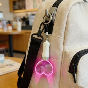 Mini bâton lumineux LED, porte-clés en acrylique, étoile à cinq branches, forme de cœur, cadeau pour célébrités, anime, unisexe, petite taille - Product Image 2