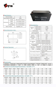 Fabricant longue durée 12 voltios 150ah Front Terminal GEL Batterie pour alimentation de stockage d'énergie photovoltaïque. - Product Image 6