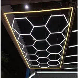 Colorido colgante hexagonal forma cilindro de Techo Luz Nocturna paneles sensibles al tacto led - Product Image 1