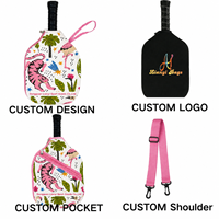 Étui de raquette en néoprène avec fermeture éclair, personnalisable en taille et couleur, idéal pour les programmes cadeaux des joueurs – Fabrication sur mesure