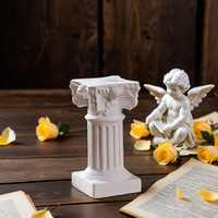 Mini colonne romaine grecque vintage européenne en résine, style Art Déco, ornement de bureau pour la décoration d'anniversaire, de la maison, de la chambre ou du bureau, idéal comme cadeau