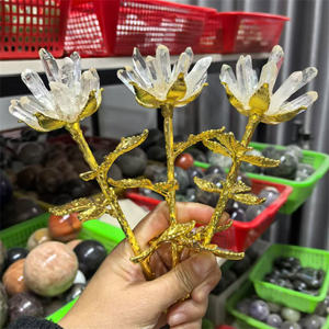 Cristal blanc monocristal rose fait à la main bricolage blanc clair quartz cristal <span class=keywords><strong>grappe</strong></span> <span class=keywords><strong>fleur</strong></span> <span class=keywords><strong>arbre</strong></span> décoration <span class=keywords><strong>de</strong></span> la maison cadeau ornements - Product Image 1