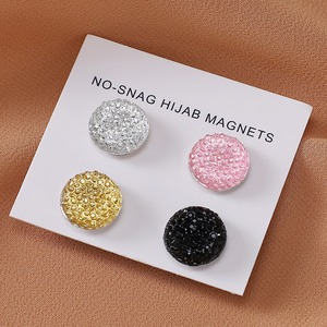 Nouvelle <span class=keywords><strong>pince</strong></span> magnétique pour foulard, style tendance, sertie de diamants, ZK158 - Product Image 1