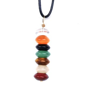 Pendentif chakra en <span class=keywords><strong>pierre</strong></span> d'amour naturelle, joli bijou décoratif, sculpté, pour cadeau de noël, nouvelle collection - Product Image 1