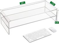 Usine directe en gros Portable clair acrylique moniteur support Riser ordinateur présentoir pour multi moniteur support de bureau