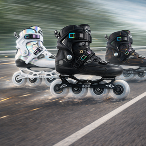 高品质碳纤维防水减震直排轮滑鞋 ABEC-9 轴承轻便耐用 4 PU 滑轮鞋 - Product Image 2