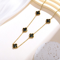 Kalung Choker Bunga Mewah Terjangkau Desain Unik Lintas Negara, Kalung Kerah Serbaguna Elegan Liontin Wanita Emas Asli 18k