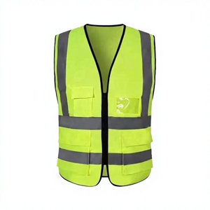 Chaleco de Seguridad Reflectante de Alta Visibilidad, Amarillo Fluorescente, Cierre de Cremallera, Múltiples Bolsillos - Product Image 1