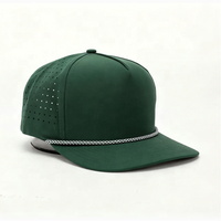 Casquette de baseball unisexe vierge, imperméable, 92% polyester 8% élasthanne, perforée au laser, pour logo personnalisé et lettres courantes, pour adulte