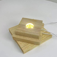Sunssy 5/6/7/8/9/10CM LED en bois massif carré veilleuse USB support de lampes moderne bricolage lampe décorative pour chambre bureau