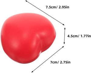 Vente en gros de balles anti-stress en mousse PU personnalisées avec logo imprimé en couleur, mini balles anti-stress en forme de cœur rouges, jaunes, blanches, bleues, vertes - Product Image 4
