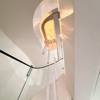 Lustre moderne en verre ANNO avec tiges rectangulaires en cascade, suspension longue personnalisée pour villa à plafond haut