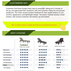 Chaise longue d'extérieur de qualité supérieure pour salon de soleil, piscine et <span class=keywords><strong>jardin</strong></span> Chaises inclinables durables et résistantes aux intempéries - Product Image 6