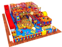 Ensemble de jeux d'intérieur personnalisé pour usage commercial, toboggan LED, équipement de jeux pour enfants, parc de trampolines