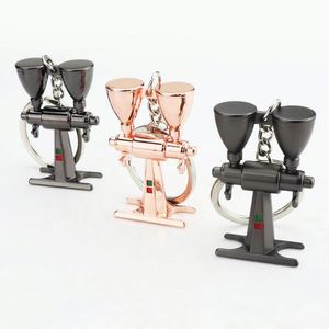 New Style Mini Coffee Appliance <b>Keychain</b> Metal 3D Coffee <b>Keychain</b> <b>Personalized</b> Key Ring Custom - Product Image 3