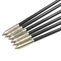 Flèches de tir à l'arc en fibre de verre 6 mm, tige de flèche en fibre de verre avec pointe fixe, plume en plastique pour la chasse et le tir