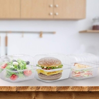 Boîte alimentaire transparente à charnière BOPS pour emporter, emballage de fruits, boîte à fraises, contenants à gâteaux en plastique