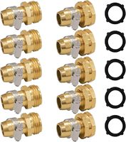 Connecteur de réparation pour tuyau d'arrosage avec colliers de serrage, compatible avec les raccords de tuyau d'arrosage de 3/4" ou 5/8", adaptateur de tuyau, kit de réparation de tuyau d'arrosage