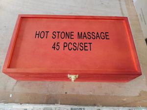 Juego de masaje con piedras calientes al por mayor/masaje con piedras calientes/piedra caliente en caja de madera 45 piezas - Product Image 3