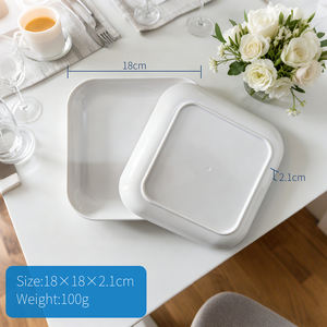 Assiettes carrées personnalisées pour fêtes, desserts, salades, collations, apéritifs, pour restaurant, pique-nique, camping - Product Image 2