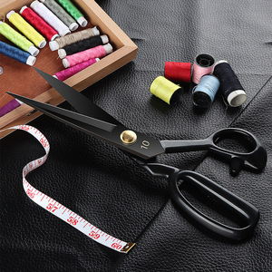 Tailor Scissors Carbon Steel Black Blade Plastic Handle For <b>Sewing</b> Garment Cutting 6 8 10 12 Inch - Product Image 5