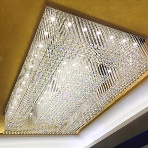 Tùy Chỉnh K9 Vàng Đèn Chùm Pha Lê Hiện Đại Sang Trọng Dẫn Đèn Trần Cho Khách Sạn Biệt Thự Điều Khiển Từ Xa Phòng Chiếu Sáng Hình Bầu Dục Dài - Product Image 5