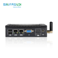 Double Nic Quad Core In-tel Celeron N3150 Support 4K Triple affichage 2 * HD-MI 1 * VGA Win10 Linux mini pc industriel sans ventilateur