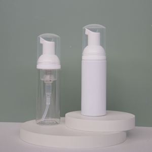 White Press <b>Pump</b> Dispensers Refillable Nontoxic Foaming Soap <b>Bottle</b> Refill Empty Cosmetic <b>Bottles</b> with Clear Cap - Product Image 5