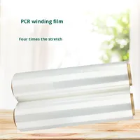 GRS Certifié de Qualité Alimentaire PCR Plastique Transparent LLDPE PE Film Étirable 50CM Emballage de Palette 5 KG Surface Brillante Rouleau Jumbo