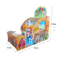 Crazy Water Yixin – Machine d'arcade de tir aquatique à 2 joueurs, à monnayeur, jeu de rédemption de tickets en plastique pour usage familial en intérieur