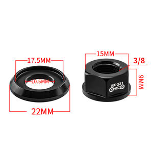MUQZI 3/8 Écrou de moyeux de vélo Vis d'essieu de <span class=keywords><strong>roue</strong></span> <span class=keywords><strong>arrière</strong></span> M10 pour vélo pliant <span class=keywords><strong>vtt</strong></span> - Product Image 3