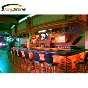 Comptoir de bar en verre et pierre artificielle avec design rétroéclairé <span class=keywords><strong>Lumia</strong></span> - Product Image 6