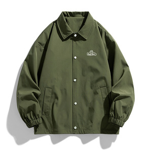 Chaqueta cortavientos de nailon <span class=keywords><strong>para</strong></span> <span class=keywords><strong>hombre</strong></span> con cierre de un solo pecho de alta calidad, chaqueta de entrenador de nuevo diseño <span class=keywords><strong>para</strong></span> <span class=keywords><strong>ciclismo</strong></span> de Primavera al por mayor - Product Image 4