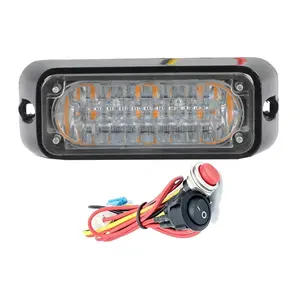 New Release Bright 9W Truck Off road Miner Transparent Casing IP67 Grille Light Weight LED Strobe Flashing Light With Controller