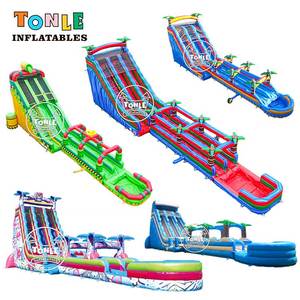 TONLEインフレータブルカスタム業務用18フィート22フィート27フィート子供大人用ウォータースライドコレクションインフレータブルウォータースライド販売中 - Product Image 2