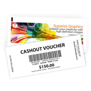 Boletos Térmicos Negros Personalizados al por Mayor, de Alta Sensibilidad, Libres de BPA, para Máquinas de Juego TITO - Product Image 1