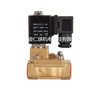 Vanne solénoïde en cuivre Richain Renqi SLP 15 20 25 32 40 50 AC 220V pour eau, gaz, huile, vanne de régulation pilotée - Product Image 2