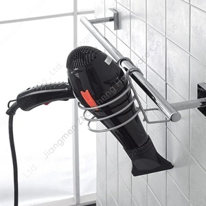 Hair Dryer Storage Rack Wall Mounted <b>Corner</b> Bathroom Towel Holder Durable Grey <b>Bracket</b> - Product Image 1